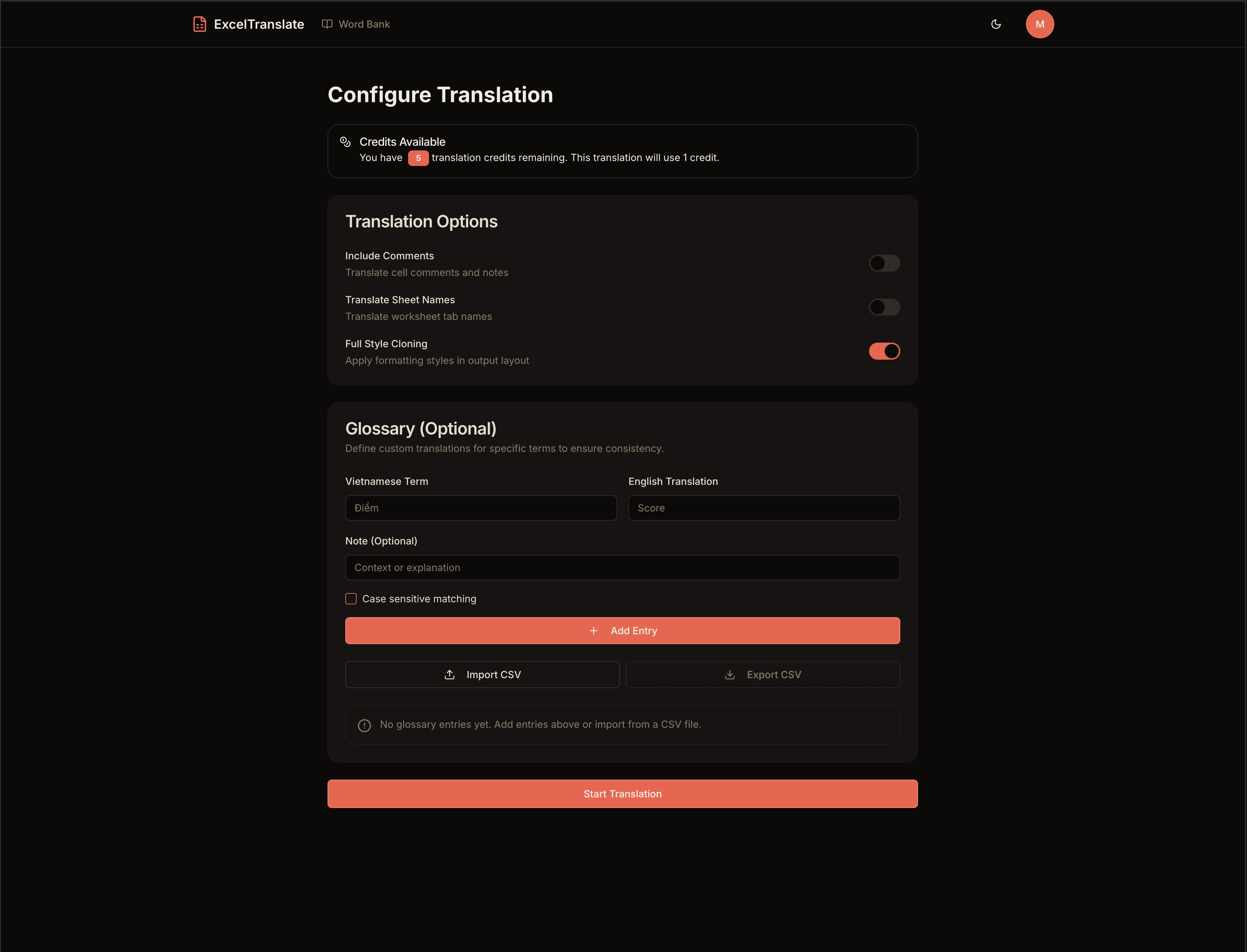 Excel Translate - AI-Powered Document Translation System screenshot 4