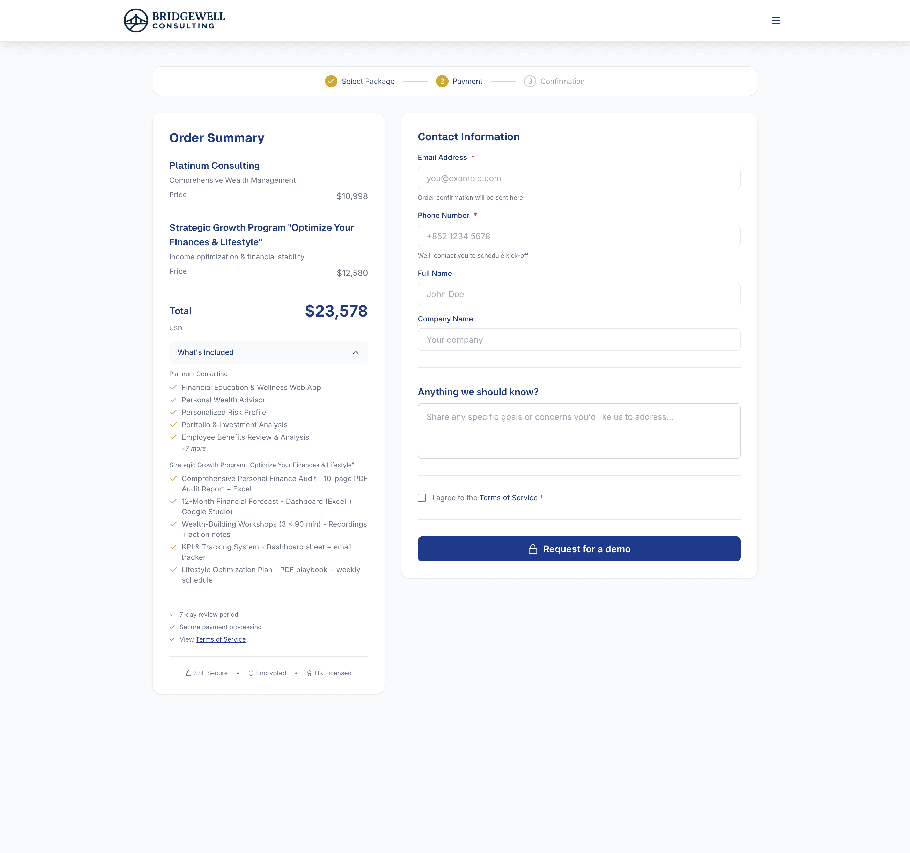 BRIDGEWELL - Global Wealth Advisory Platform screenshot 1